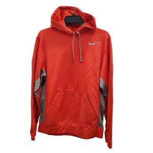 Nike‎ Therma-Fit Men's Neon Orange Hooded Pullover Athletic Sweatshirt Size S